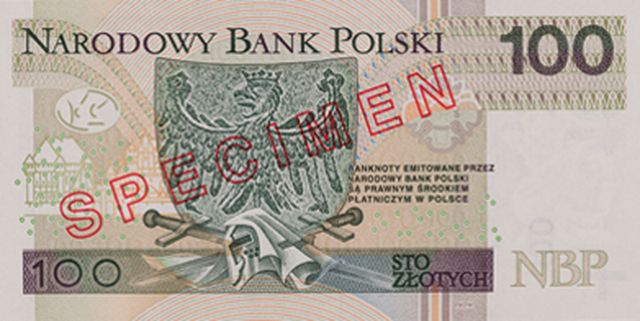 100zł tył