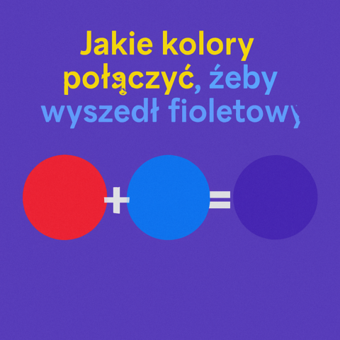 Jakie kolory połączyć żeby wyszedł fioletowy