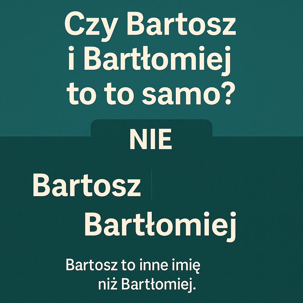czy bartosz i bartłomiej to to samo