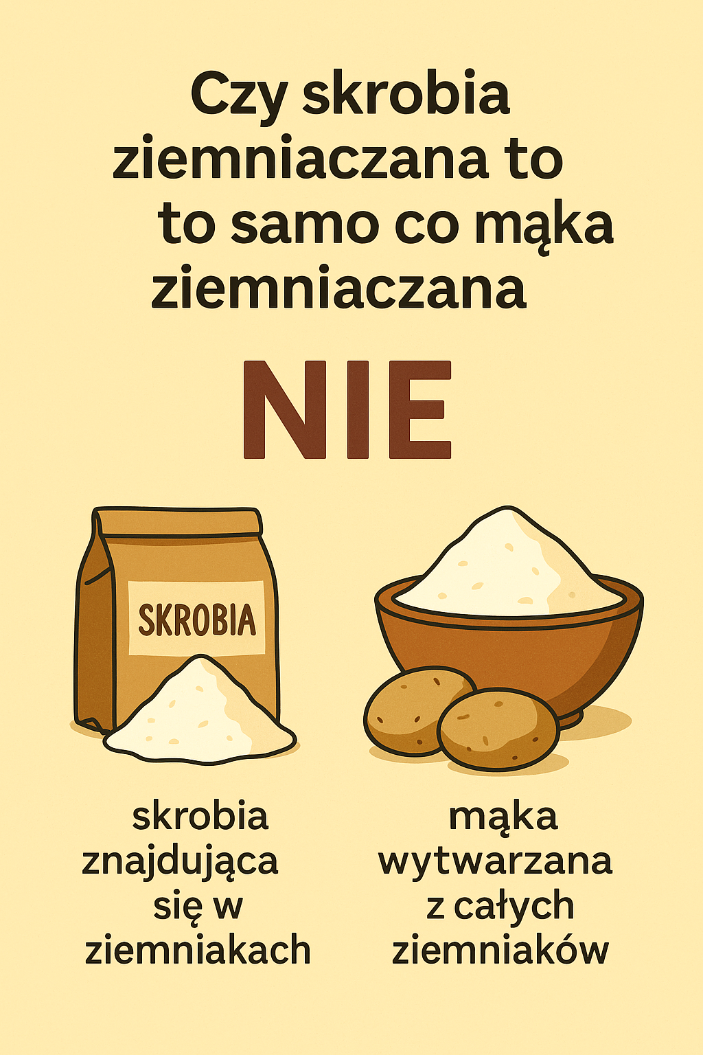 Czy skrobia ziemniaczana to to samo co mąka ziemniaczana