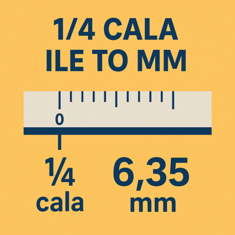 1/4 cala ile to mm